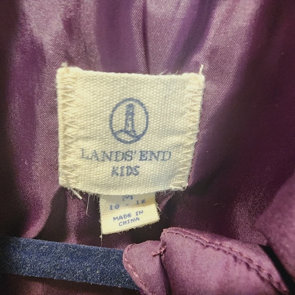 Land's End Kids  Burgundy Puffer Vest  Size M (10-12)
